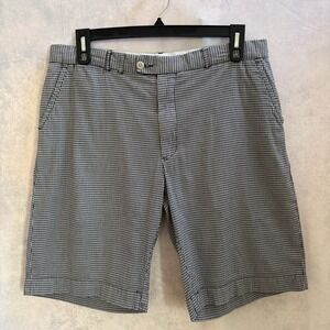 Polo Ralph Lauren Shorts Mens 36 Black White Houndstooth Cotton Chino